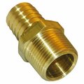Larsen Supply Co Lasco Hose Adapter, 1/8 in, MPT, 3/8 in, Barb, Brass 17-7709
